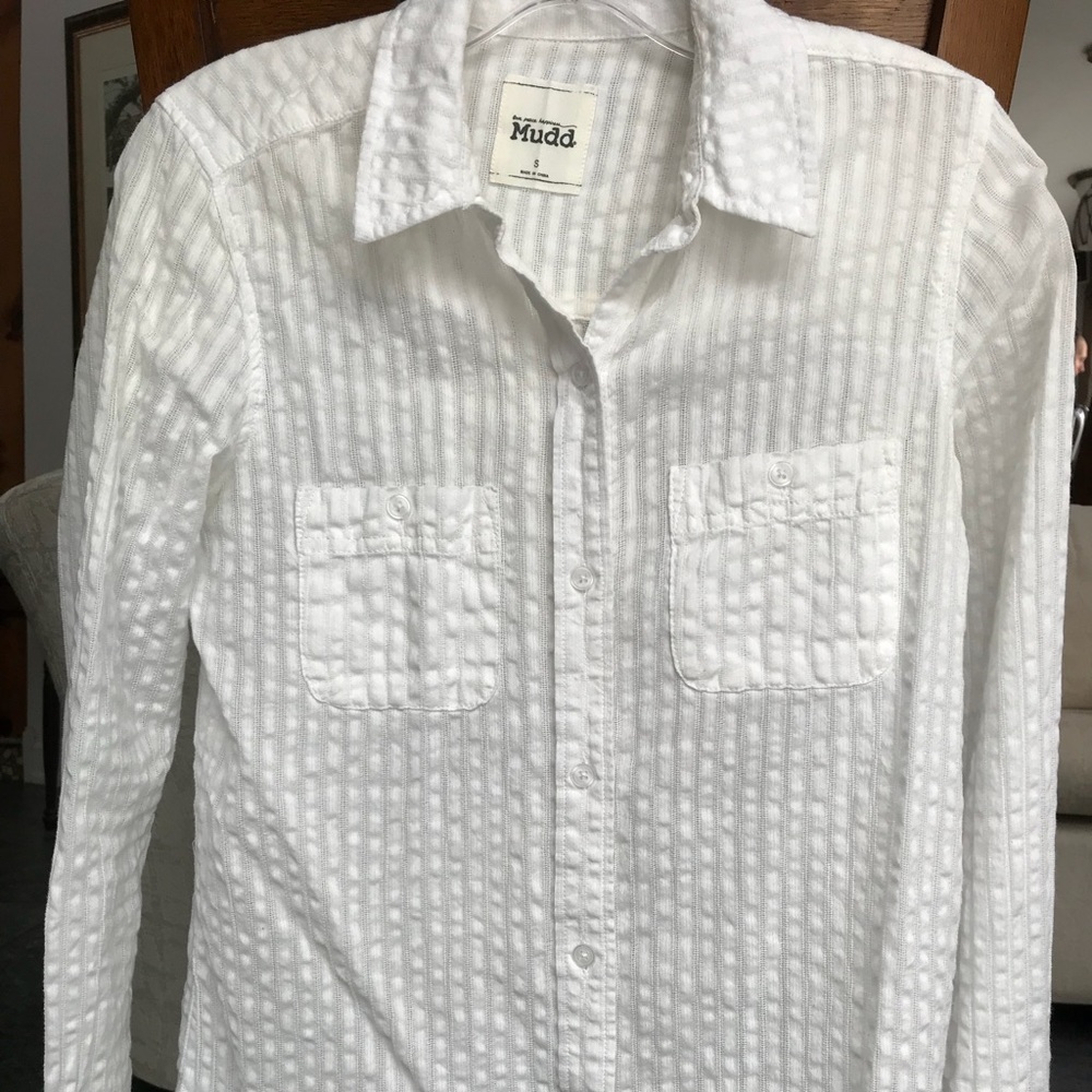 Mudd White Long Sleeve Button Down